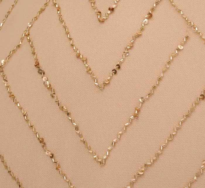 Adrianna Papell Art Deco Beaded Mermaid Gown With Cowl Neckline In Champagne Gold ChampagneGold Women Formal Dresses Adrianna Papell Art Deco Beaded Mermaid Gown With Cowl Neckline In Champagne Gold ChampagneGold Women Formal Dresses