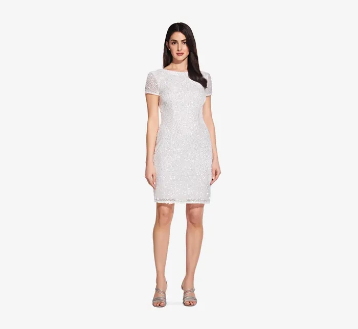 Adrianna Papell Beaded Cocktail Dress In Ivory Ivory Women Cocktail Dresses Adrianna Papell Beaded Cocktail Dress In Ivory Ivory Women Cocktail Dresses