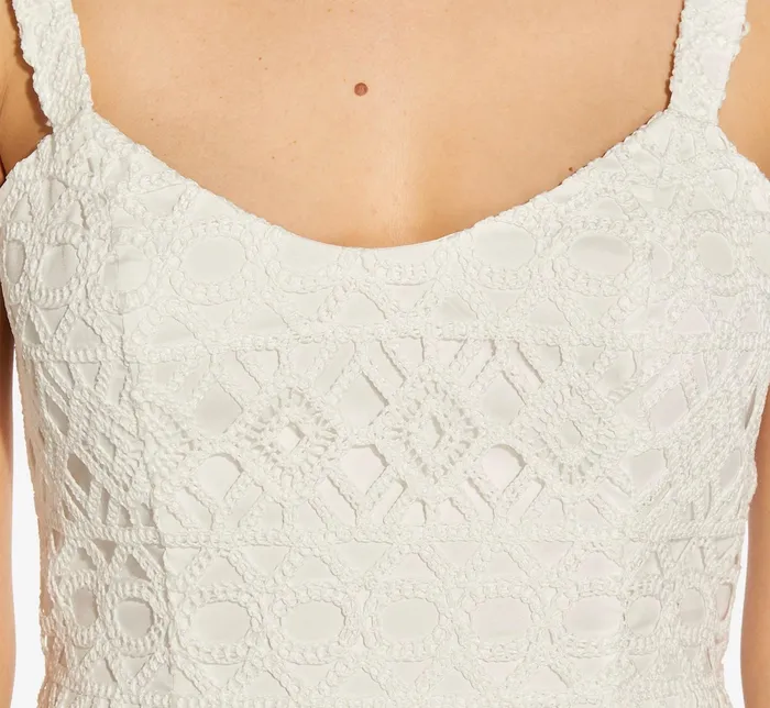 Adrianna Papell CrochetEmbroidered MidiLength Sheath Cocktail Dress In Ivory Ivory Women Cocktail Dresses Adrianna Papell CrochetEmbroidered MidiLength Sheath Cocktail Dress In Ivory Ivory Women Cocktail Dresses