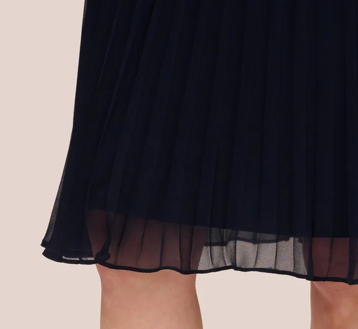 Adrianna Papell Draped FitAndFlare Dress In Blue Moon Blue Moon Women Day Dresses Adrianna Papell Draped FitAndFlare Dress In Blue Moon Blue Moon Women Day Dresses
