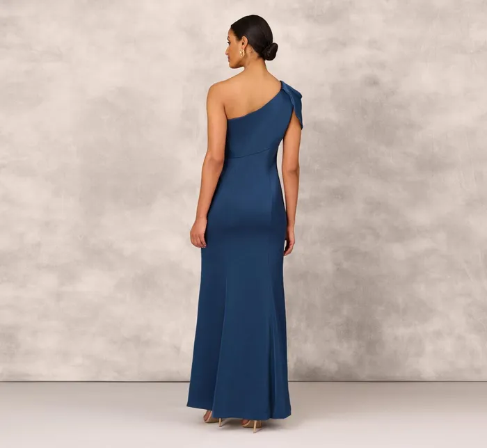 Adrianna Papell Draped OneShoulder Mermaid Gown In Twilight Blue Twilight Blue Women Long Dresses Adrianna Papell Draped OneShoulder Mermaid Gown In Twilight Blue Twilight Blue Women Long Dresses