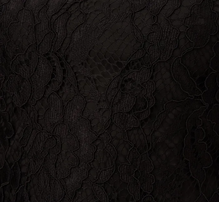 Adrianna Papell Floral Lace And Feather Trimmed Short Sheath Cocktail Dress In Black Black Women Cocktail Dresses