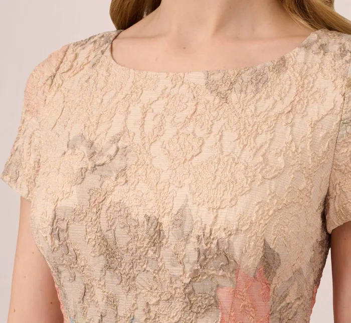 Adrianna Papell Floral Matelasse Gown In Blush Multi Blush Multi Women Formal Dresses Adrianna Papell Floral Matelasse Gown In Blush Multi Blush Multi Women Formal Dresses