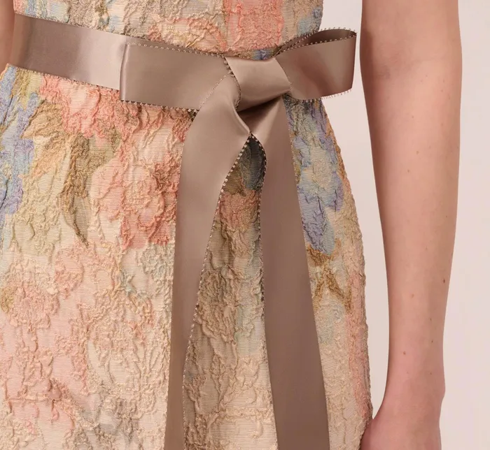 Adrianna Papell Floral Matelasse Gown In Blush Multi Blush Multi Women Formal Dresses Adrianna Papell Floral Matelasse Gown In Blush Multi Blush Multi Women Formal Dresses