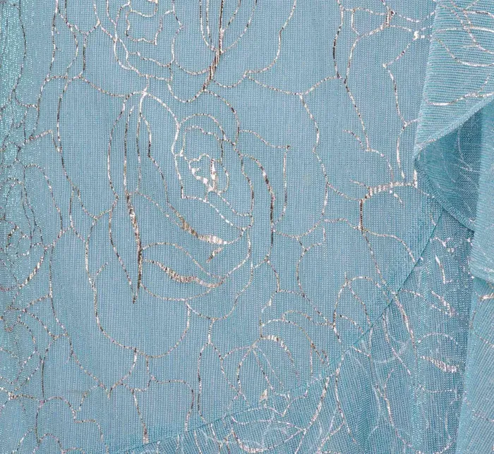 Adrianna Papell Floral Metallic Stencil MidiLength Mermaid Dress With Capelet In Light Blue Light Blue Women Midi Dresses Adrianna Papell Floral Metallic Stencil MidiLength Mermaid Dress With Capelet In Light Blue Light Blue Women Midi Dresses