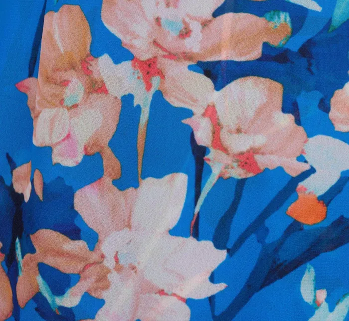 Adrianna Papell FloralPrint Chiffon Short Wrap Dress In Blue Multi Blue Multi Women Floral Dresses Adrianna Papell FloralPrint Chiffon Short Wrap Dress In Blue Multi Blue Multi Women Floral Dresses