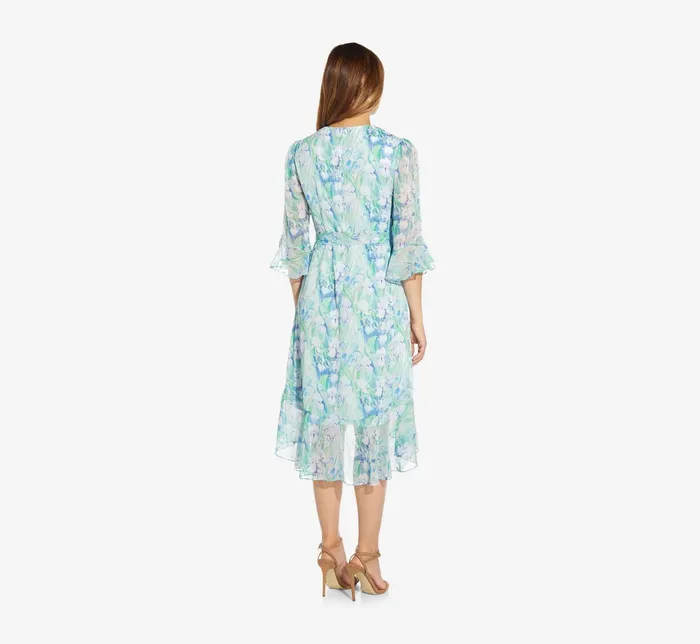 Adrianna Papell FloralPrinted Chiffon Short Dress In Blue Multi Blue Multi Women Floral Dresses Adrianna Papell FloralPrinted Chiffon Short Dress In Blue Multi Blue Multi Women Floral Dresses