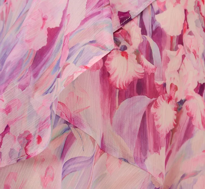 Adrianna Papell FloralPrinted Chiffon Short Dress In Pink Multi Pink Multi Women Floral Dresses Adrianna Papell FloralPrinted Chiffon Short Dress In Pink Multi Pink Multi Women Floral Dresses