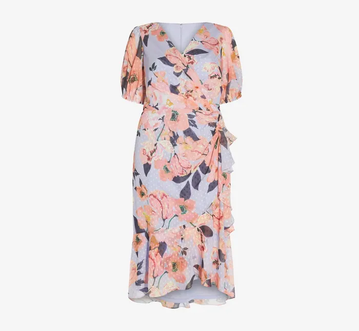 Adrianna Papell FloralPrinted Clip Dot Chiffon MidiLength Cocktail Dress In Opal Coral Multi OpalCoral Multi Women Cocktail Dresses Adrianna Papell FloralPrinted Clip Dot Chiffon MidiLength Cocktail Dress In Opal Coral Multi OpalCoral Multi Women Cocktail Dresses