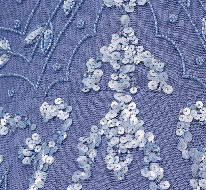 Adrianna Papell HandBeaded AnkleLength Dress In French Blue French Blue Women Long Dresses Adrianna Papell HandBeaded AnkleLength Dress In French Blue French Blue Women Long Dresses