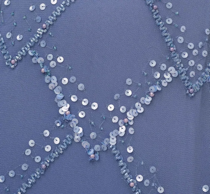 Adrianna Papell HandBeaded Blouson Long Gown With Flutter Sleeves In French Blue French Blue Women Long Dresses Adrianna Papell HandBeaded Blouson Long Gown With Flutter Sleeves In French Blue French Blue Women Long Dresses