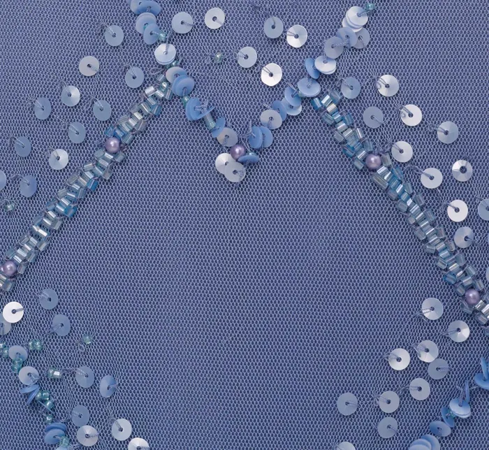 Adrianna Papell HandBeaded Blouson Long Gown With Flutter Sleeves In French Blue French Blue Women Long Dresses Adrianna Papell HandBeaded Blouson Long Gown With Flutter Sleeves In French Blue French Blue Women Long Dresses