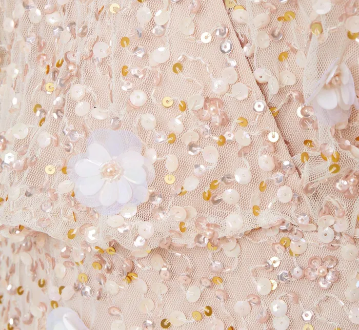 Adrianna Papell Hand Beaded Blouson Short Sheath Cocktail Dress With Bow Sleeves In Ivory Blush IvoryBlush Women Little White Dresses Adrianna Papell Hand Beaded Blouson Short Sheath Cocktail Dress With Bow Sleeves In Ivory Blush IvoryBlush Women Little White Dresses