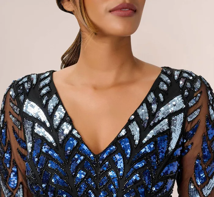 Adrianna Papell HandBeaded Short Sheath Cocktail Dress In Black Multi Black Multi Women Cocktail Dresses Adrianna Papell HandBeaded Short Sheath Cocktail Dress In Black Multi Black Multi Women Cocktail Dresses