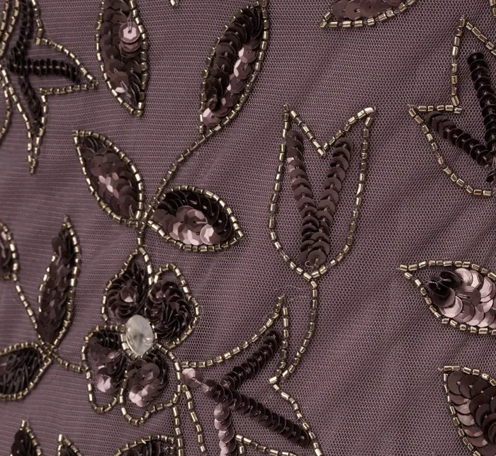 Adrianna Papell Hand Beaded Short Sleeve Floral Godet Gown In Marble Marble Women Floral Dresses Adrianna Papell Hand Beaded Short Sleeve Floral Godet Gown In Marble Marble Women Floral Dresses