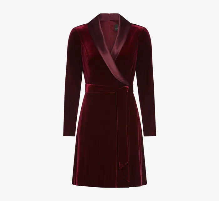 Adrianna Papell Long Sleeve Velvet Tuxedo Dress In Black Black Women Cocktail Dresses Adrianna Papell Long Sleeve Velvet Tuxedo Dress In Black Black Women Cocktail Dresses