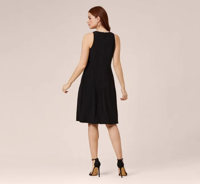 Adrianna Papell Matte Stretch Jersey Fit And Flare Short Halter Dress In Black Black Women Day Dresses Adrianna Papell Matte Stretch Jersey Fit And Flare Short Halter Dress In Black Black Women Day Dresses