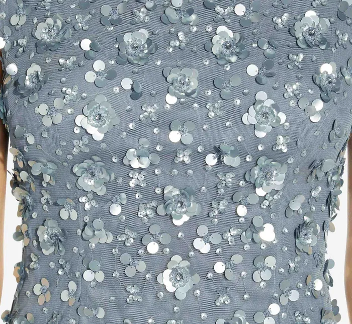 Adrianna Papell Off Shoulder Dress With Floral Embellishment In Shell Shell Women Floral Dresses Adrianna Papell Off Shoulder Dress With Floral Embellishment In Shell Shell Women Floral Dresses