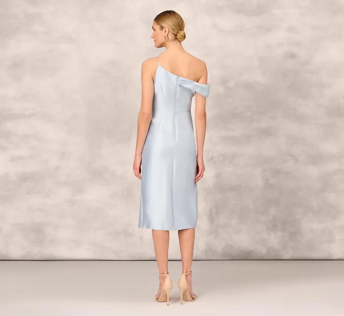 Adrianna Papell One Shoulder Asymmetrical Stretch Mikado MidiLength Dress In Clear Water Clear Water Women Midi Dresses Adrianna Papell One Shoulder Asymmetrical Stretch Mikado MidiLength Dress In Clear Water Clear Water Women Midi Dresses