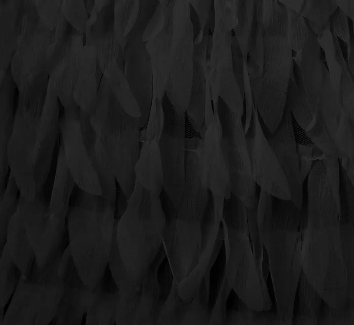 Adrianna Papell One Shoulder Cocktail Dress With Feather Chiffon Skirt In Black Black Women Cocktail Dresses