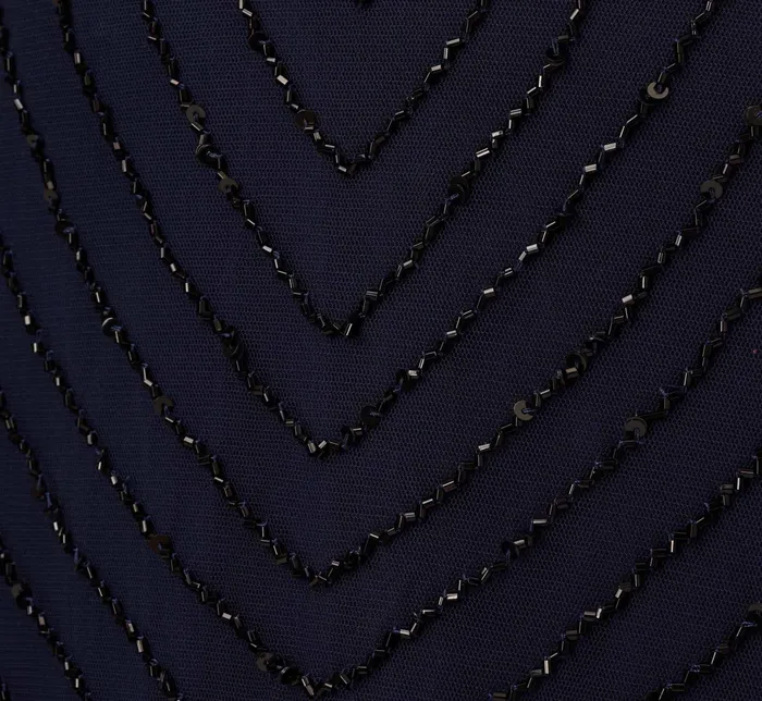 Adrianna Papell Plus Size Art Deco Beaded Blouson Gown In Navy Black NavyBlack Women Formal Dresses Adrianna Papell Plus Size Art Deco Beaded Blouson Gown In Navy Black NavyBlack Women Formal Dresses