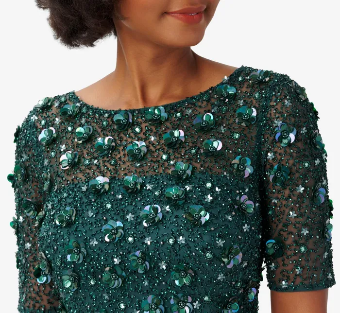 Adrianna Papell Plus Size Beaded Cocktail Dress In Biscotti Biscotti Women Floral Adrianna Papell Plus Size Beaded Cocktail Dress In Biscotti Biscotti Women Floral