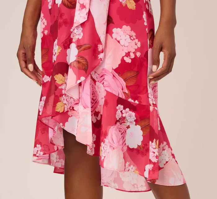 Adrianna Papell Plus Size Floral Print Smocked Chiffon Short Dress In Pink Multi Pink Multi Women Floral Dresses Adrianna Papell Plus Size Floral Print Smocked Chiffon Short Dress In Pink Multi Pink Multi Women Floral Dresses