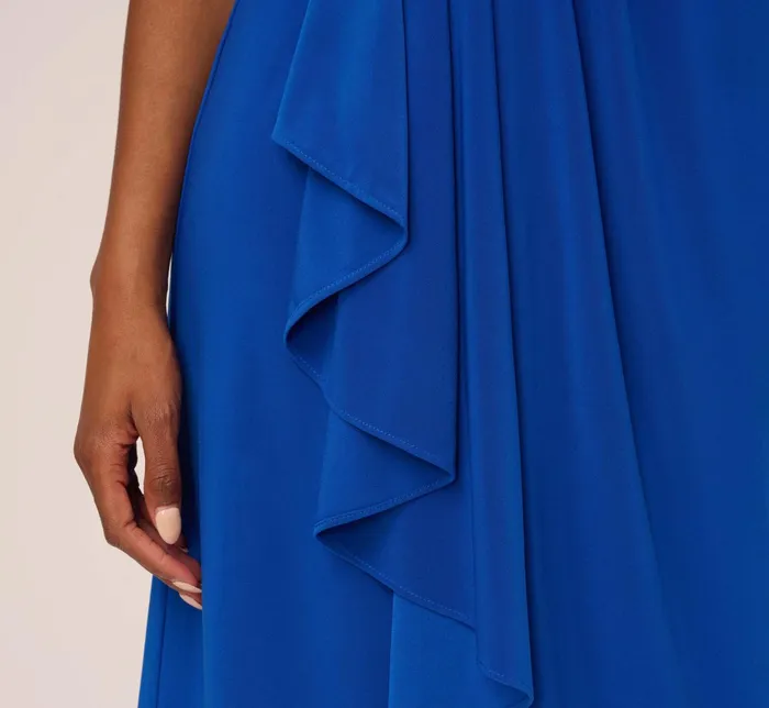 Adrianna Papell Plus Size Stretch Matte Jersey Draped Asymmetrical Short Dress In Rich Royal Rich Royal Women Day Dresses Adrianna Papell Plus Size Stretch Matte Jersey Draped Asymmetrical Short Dress In Rich Royal Rich Royal Women Day Dresses