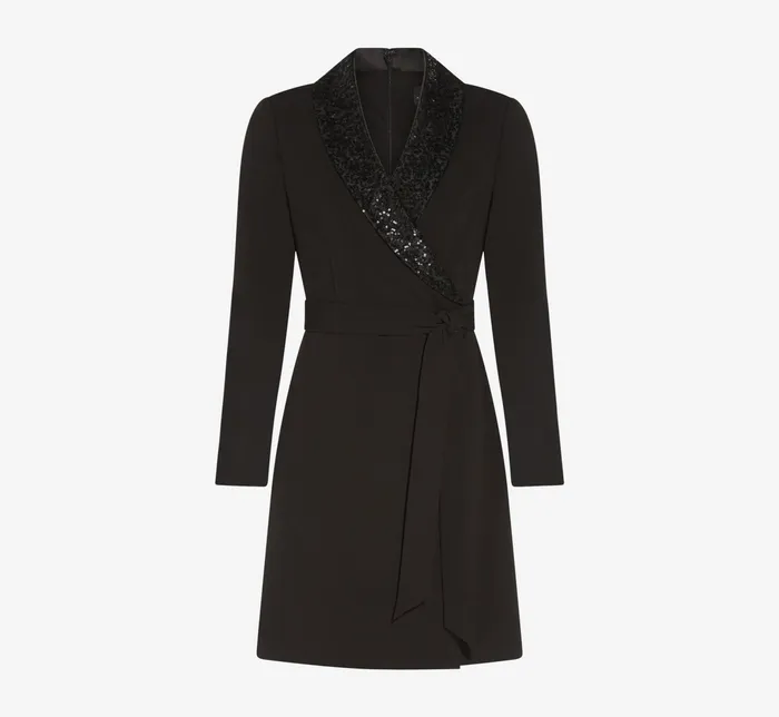 Adrianna Papell Sequin Collar Tuxedo Dress In Black Black Women Cocktail Dresses Adrianna Papell Sequin Collar Tuxedo Dress In Black Black Women Cocktail Dresses
