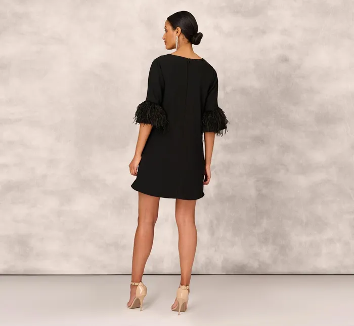 Adrianna Papell Short Trapeze Dress In Black Black Women Short Dresses Adrianna Papell Short Trapeze Dress In Black Black Women Short Dresses