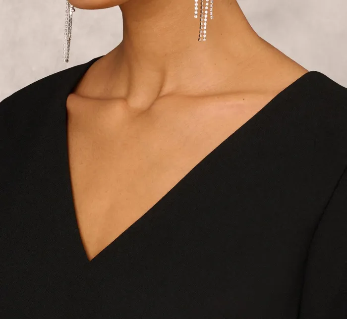 Adrianna Papell Short Trapeze Dress In Black Black Women Short Dresses Adrianna Papell Short Trapeze Dress In Black Black Women Short Dresses