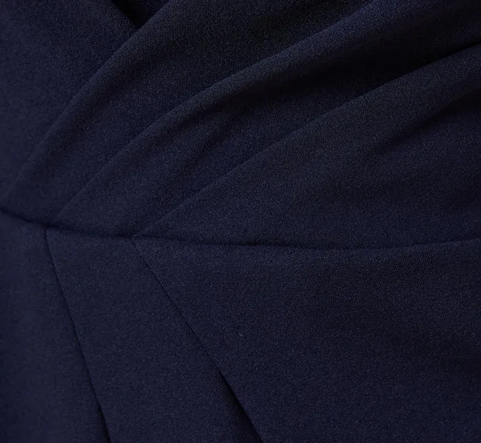 Adrianna Papell Stretch Knit Crepe Draped Illusion Short Faux Wrap Dress In Midnight Midnight Women Day Dresses Adrianna Papell Stretch Knit Crepe Draped Illusion Short Faux Wrap Dress In Midnight Midnight Women Day Dresses