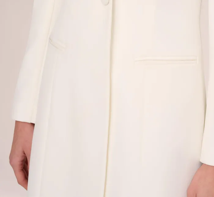 Adrianna Papell Tuxedo Cocktail Dress In Ivory Ivory Women Cocktail Dresses