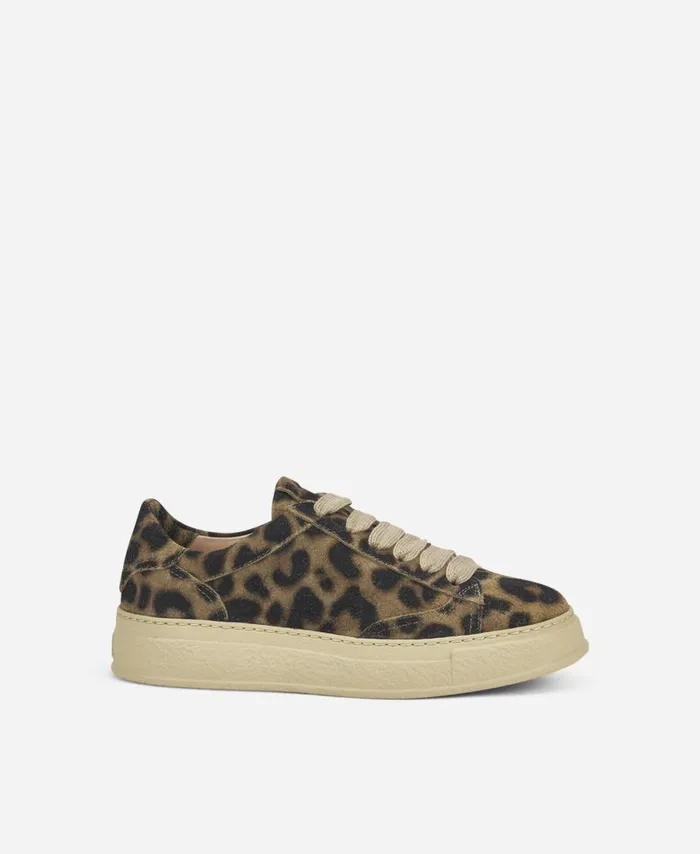 AGL Animalier Sneaker Leopard Classic Giuly Lace Up Women Sneakers