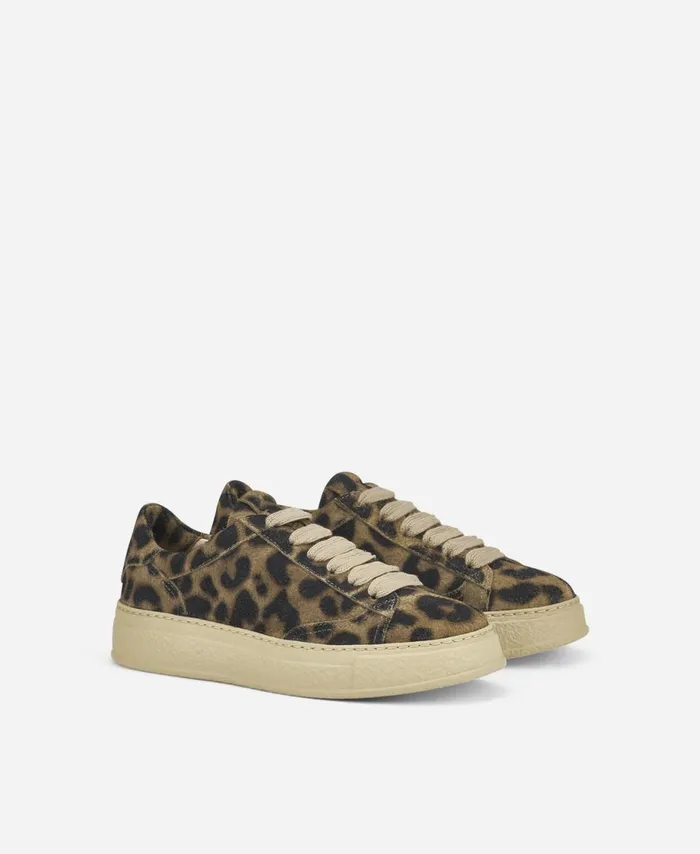 AGL Animalier Sneaker Leopard Classic Giuly Lace Up Women Sneakers