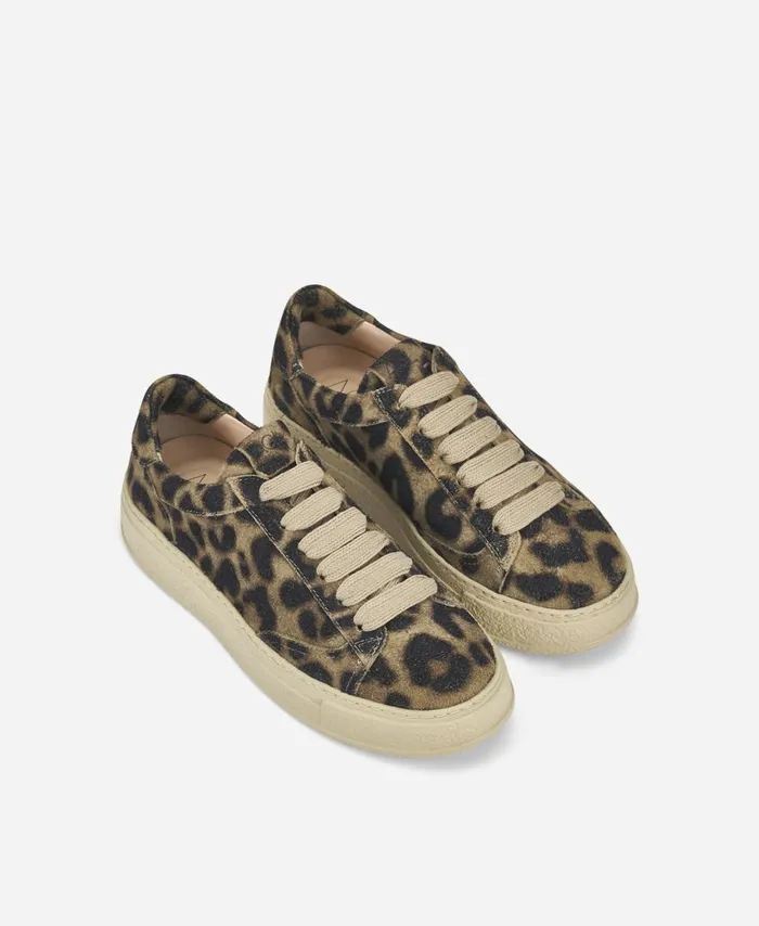 AGL Animalier Sneaker Leopard Classic Giuly Lace Up Women Sneakers