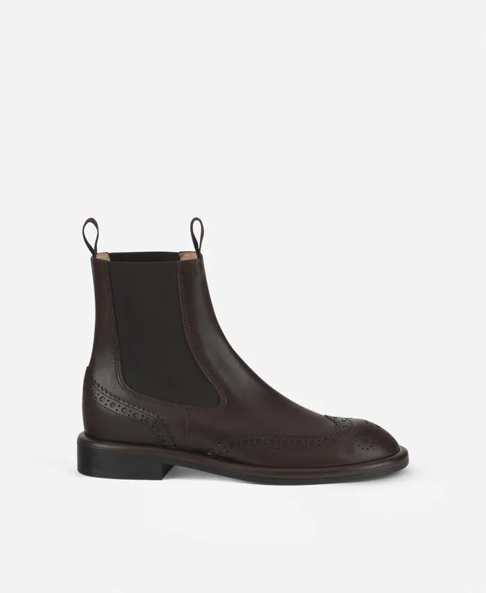 AGL Ankle Boot With Elastic Brown Alison Beat Women Booties