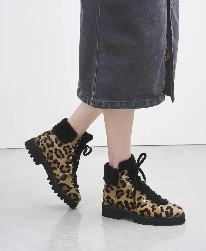 AGL Ankle Boot With Fur Black Goldie Mountain Women Booties