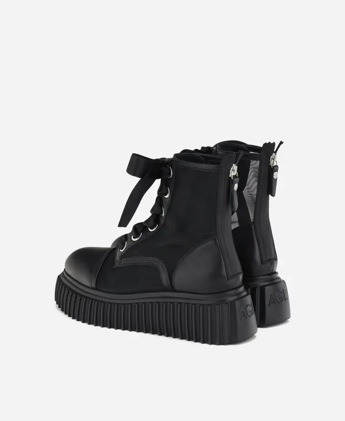 AGL Ankle Boot With Mesh Black Iggy Ghost Women Booties