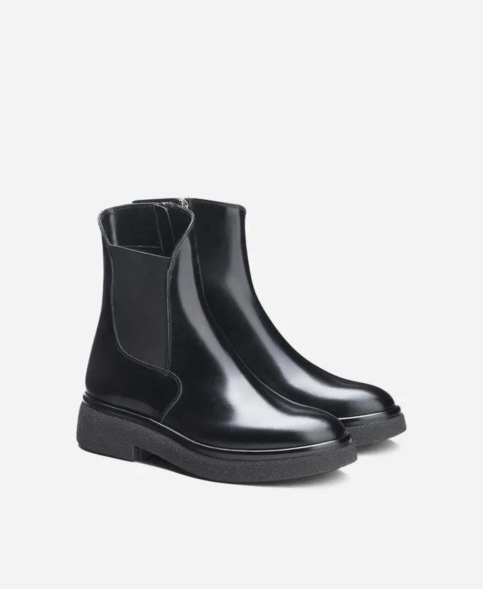 AGL Ankle Boot With Zipper And Elastic Black ALISON R BEAT Women Booties