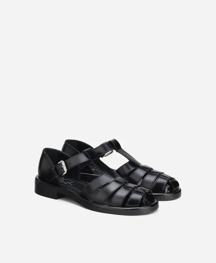 AGL Cage Shoe Black ALISON OPEN Women Flats