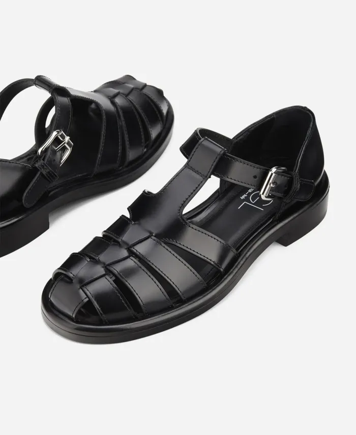 AGL Cage Shoe Black ALISON OPEN Women Flats