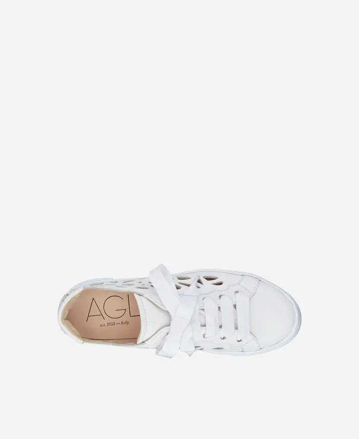 AGL Cutout Sneaker White Mandi Women Sneakers