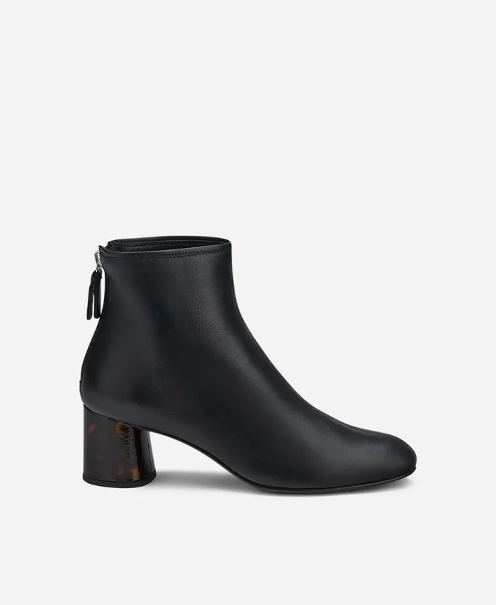 AGL Leather Ankle Boot With Heel Black VETA PRECIOUS Women Booties
