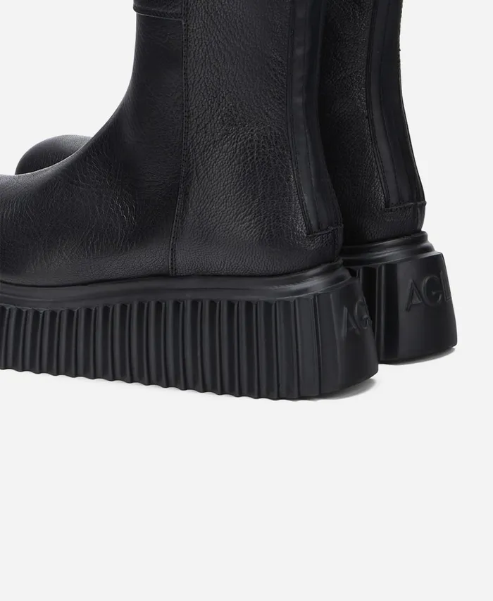 AGL Leather Boot Black MILAGROS BOOT Women Boots