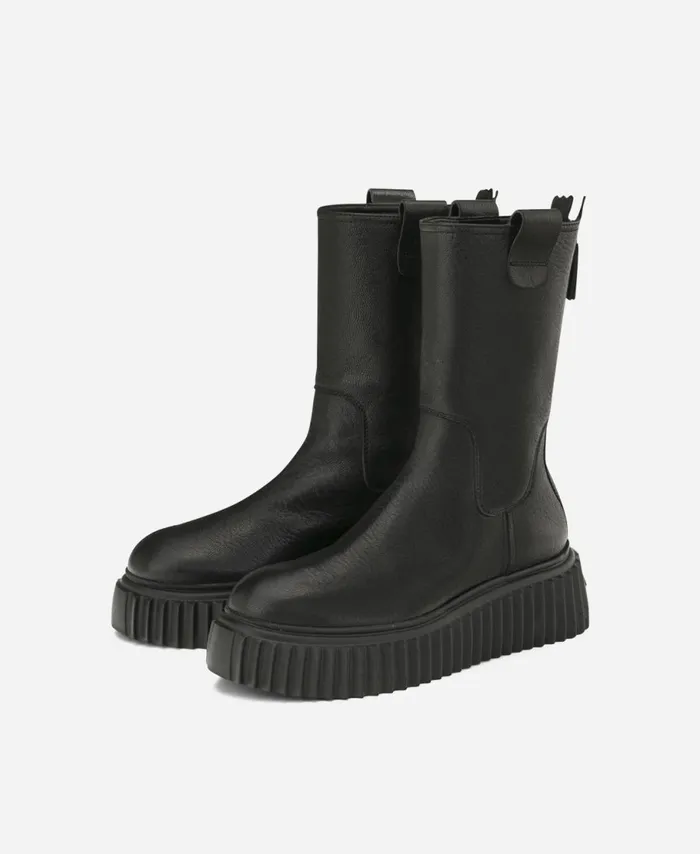 AGL Leather Boot Black MILAGROS Women Booties