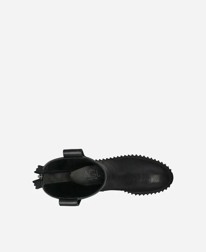 AGL Leather Boot Black MILAGROS Women Booties