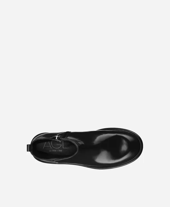 AGL Leather Bootie Black ALISON Women Booties