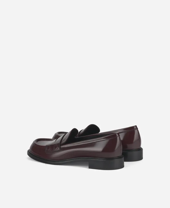 AGL Leather Moccasin Bordeaux Olivia Women Flats