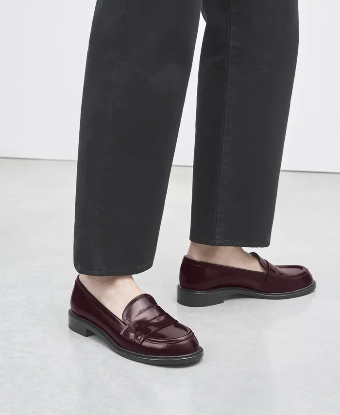 AGL Leather Moccasin Bordeaux Olivia Women Flats